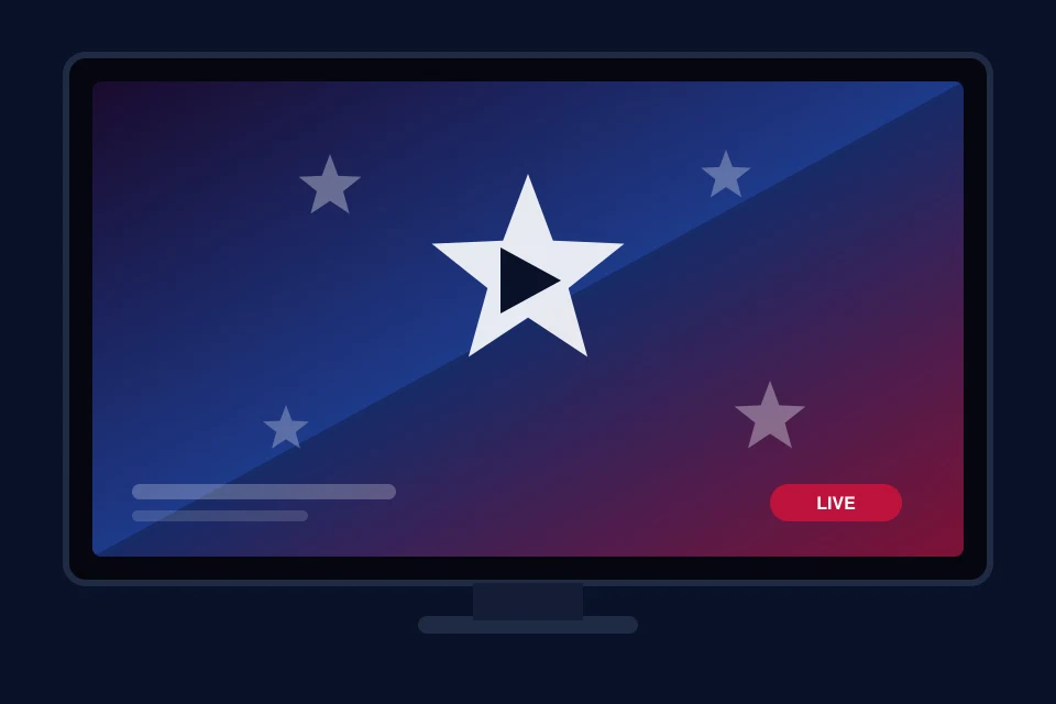 IPTV America streaming live US channels in 4K on a living-room TV